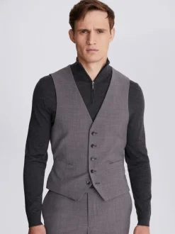 DKNY Grey Slim Fit Suit Waistcoat