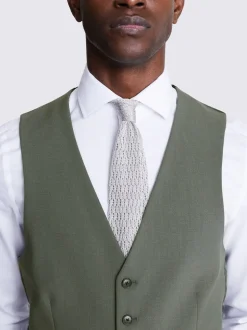 DKNY Sage Green Sage Slim Fit Waistcoat