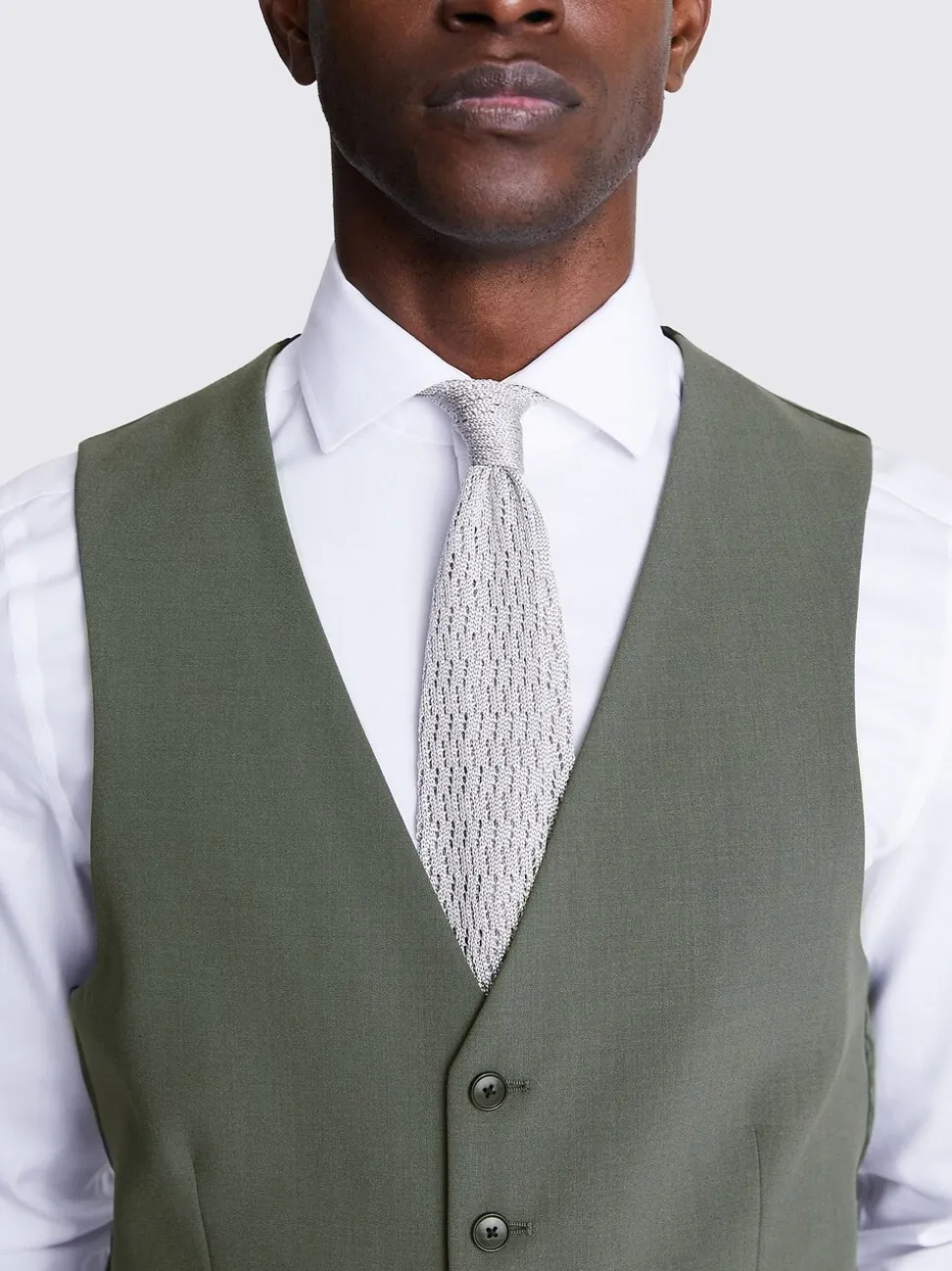 DKNY Sage Green Sage Slim Fit Waistcoat