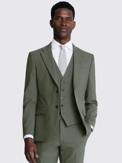 DKNY Sage Green Sage Slim Fit Suit - Jacket