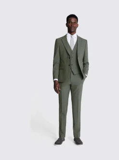 DKNY Sage Green Sage Slim Fit Suit - Jacket