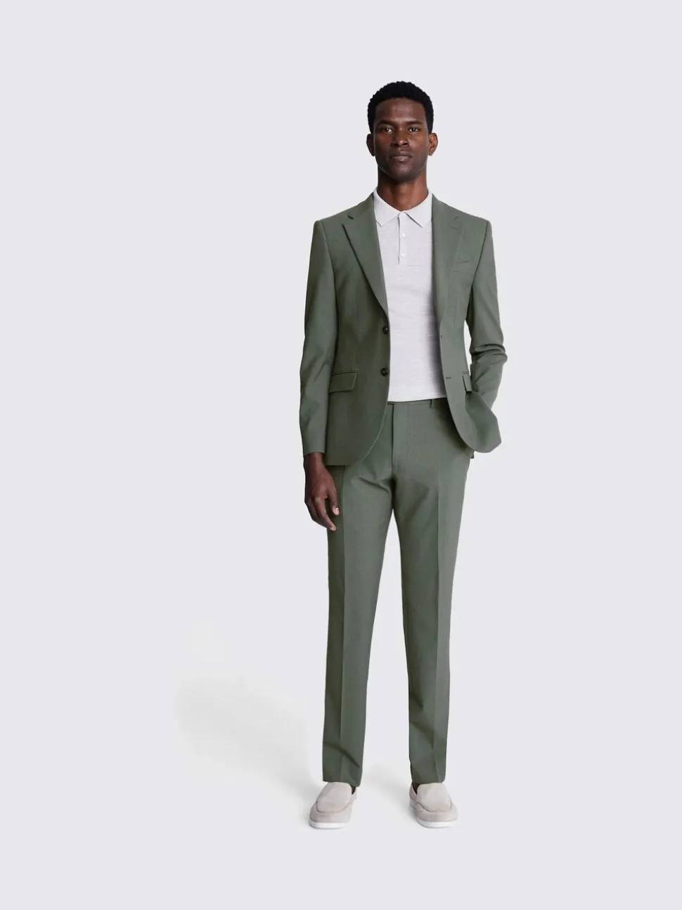 DKNY Sage Green Sage Slim Fit Suit - Jacket