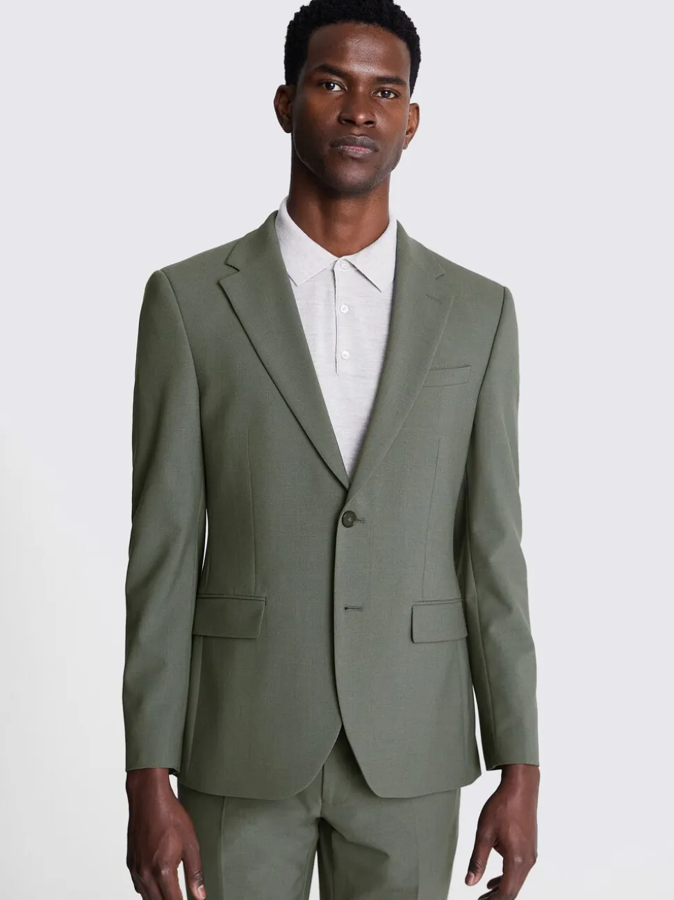 DKNY Sage Green Sage Slim Fit Suit - Jacket