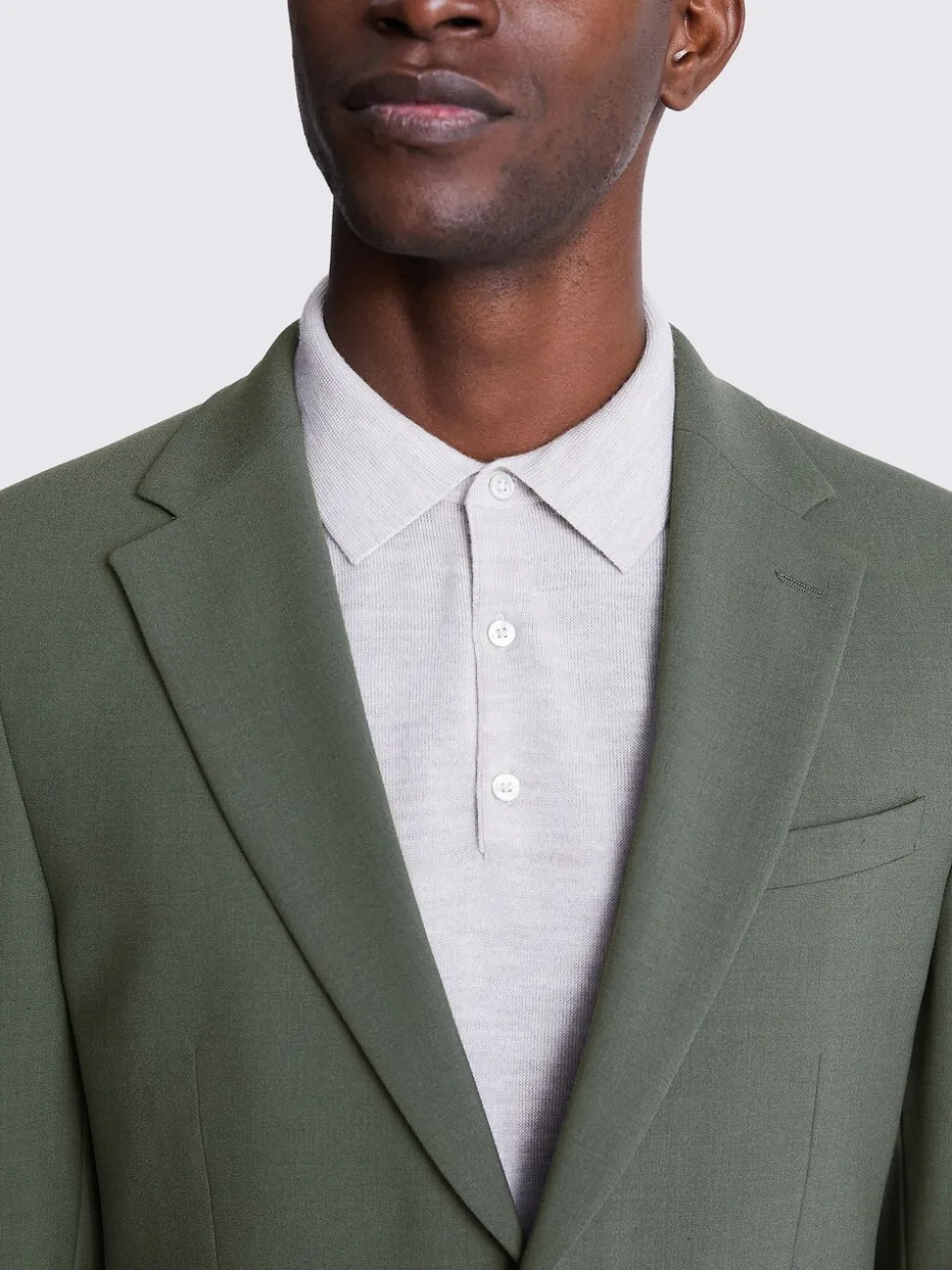 DKNY Sage Green Sage Slim Fit Suit - Jacket