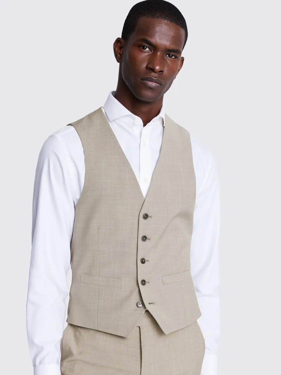 DKNY Slim Fit Natural Waistcoat