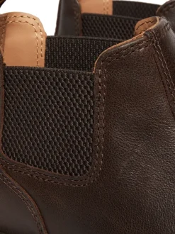 Dr. Martens Brown 2976 Lo Kelp Chelsea Leather Boots