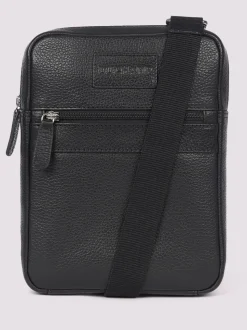 Duchamp Black Mens Cross-Body Bag