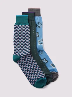 Duchamp Green Mens Socks Gift Set 3 Pack