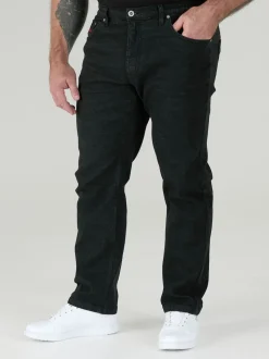 Duke London Black Bailey Relaxed Comfort Fit Stretch Jeans With Elasticated Waist