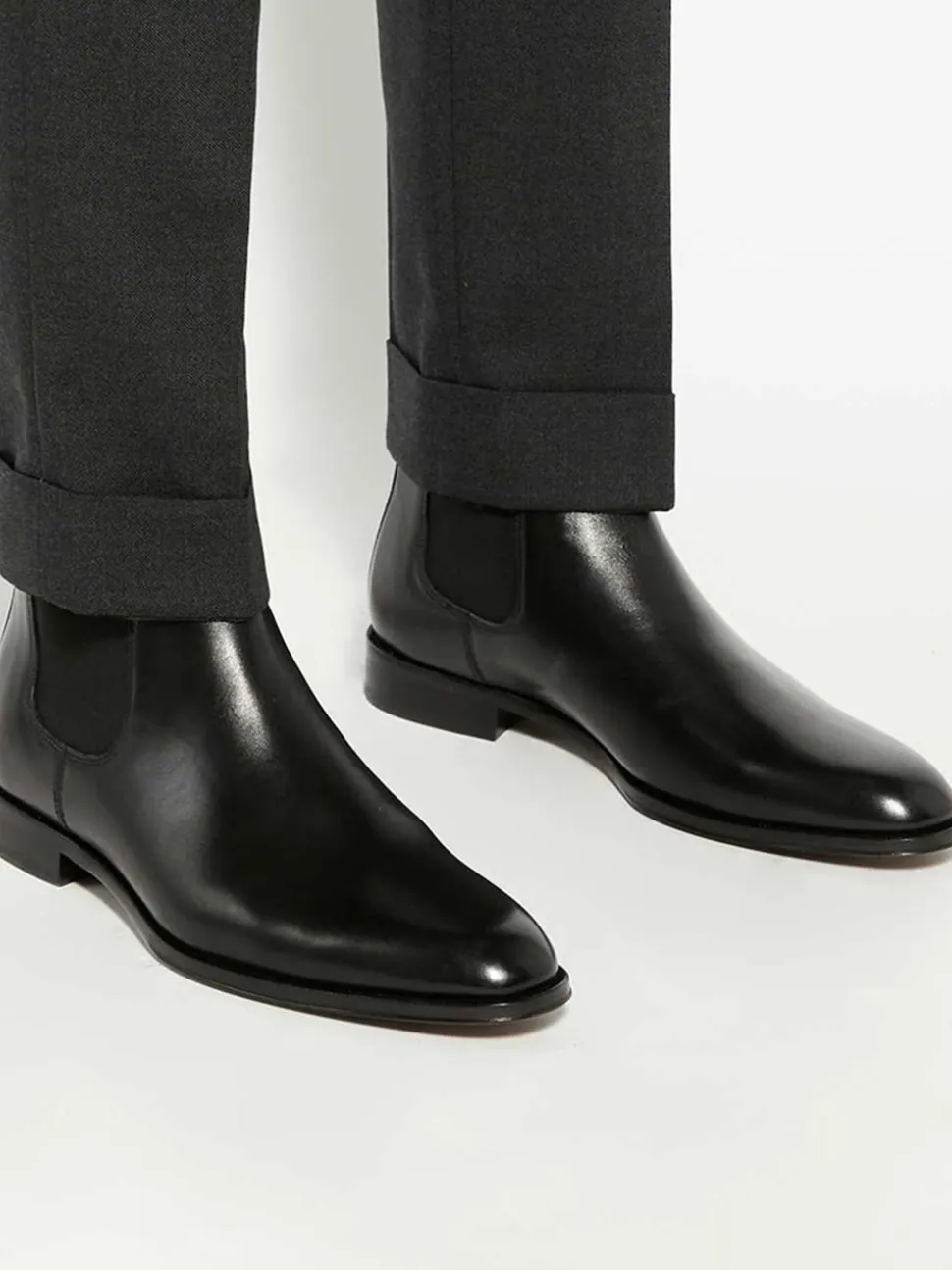 Dune London Black Manson Premium Chelsea Boots