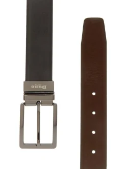Dune London Black Opra Reversible Leather Belt