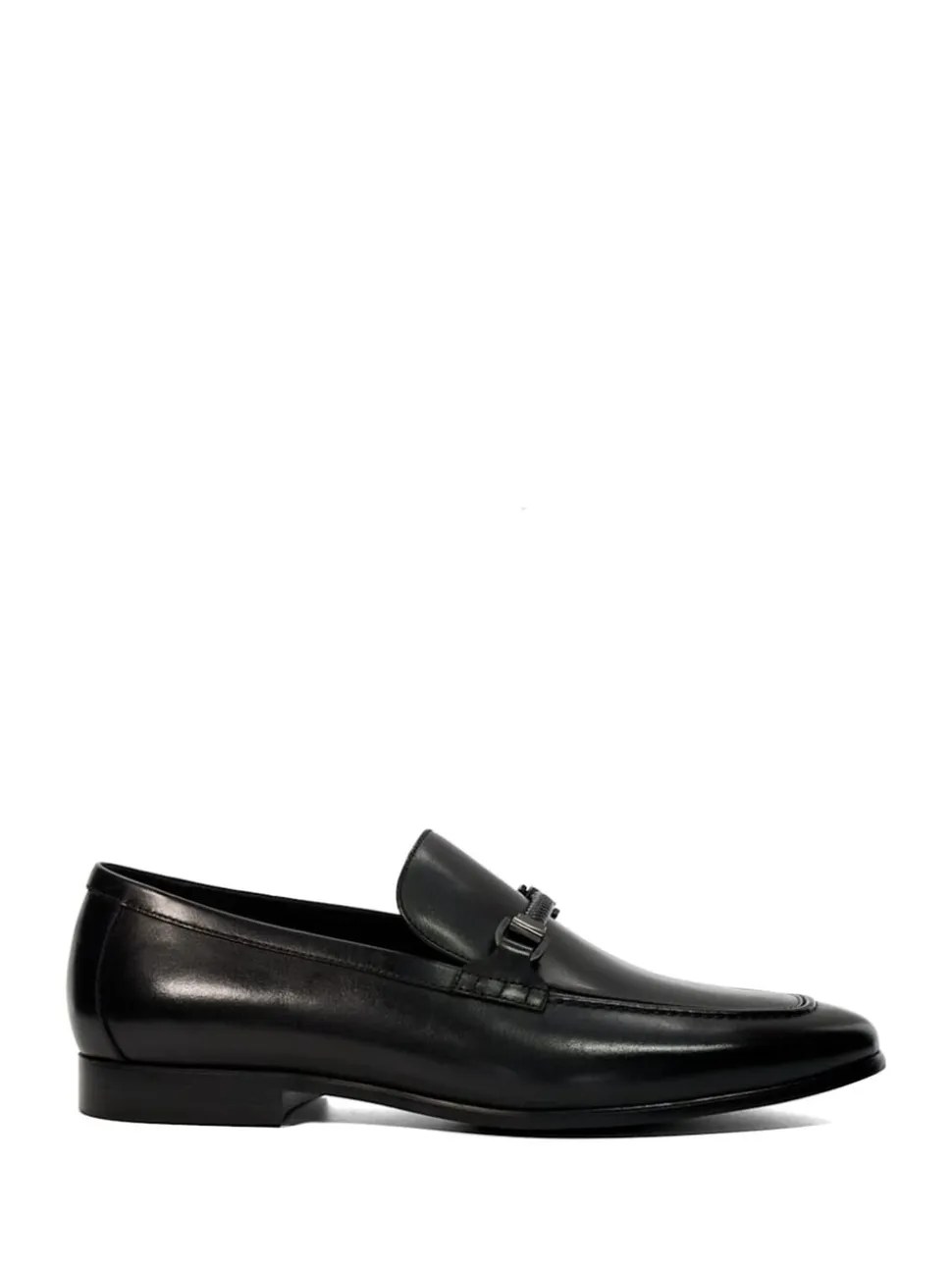 Dune London Black Scilly Woven Trim Loafers