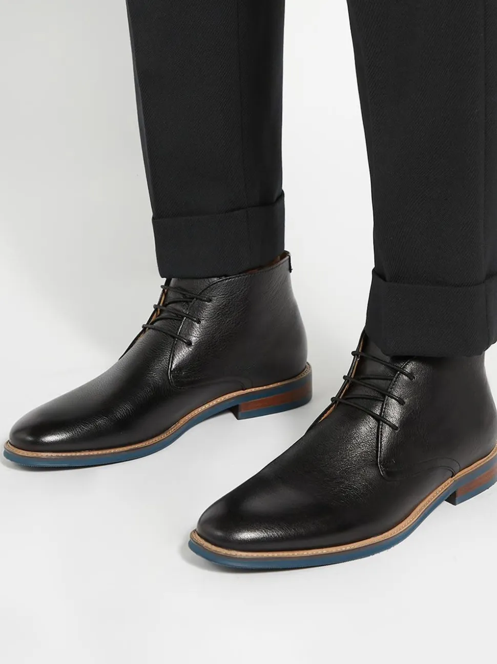 Dune London Black Standard Fit Millers Comfort Sole Chukka Boots