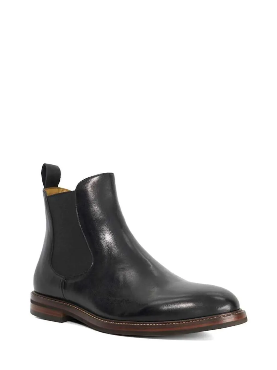 Dune London Black Standard Fit Maisen Stitch Rand Chelsea Boots