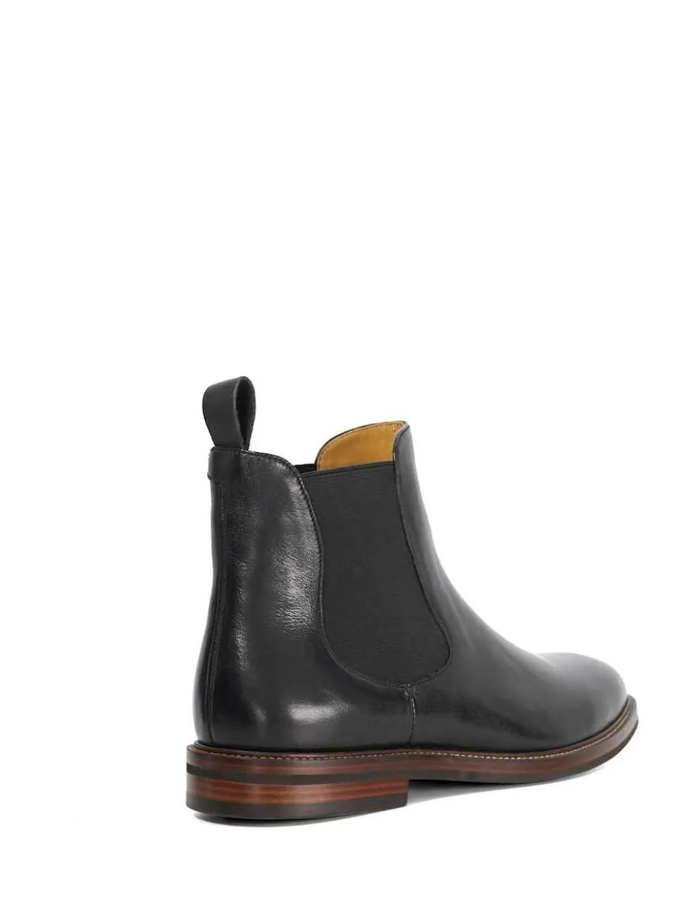 Dune London Black Standard Fit Maisen Stitch Rand Chelsea Boots