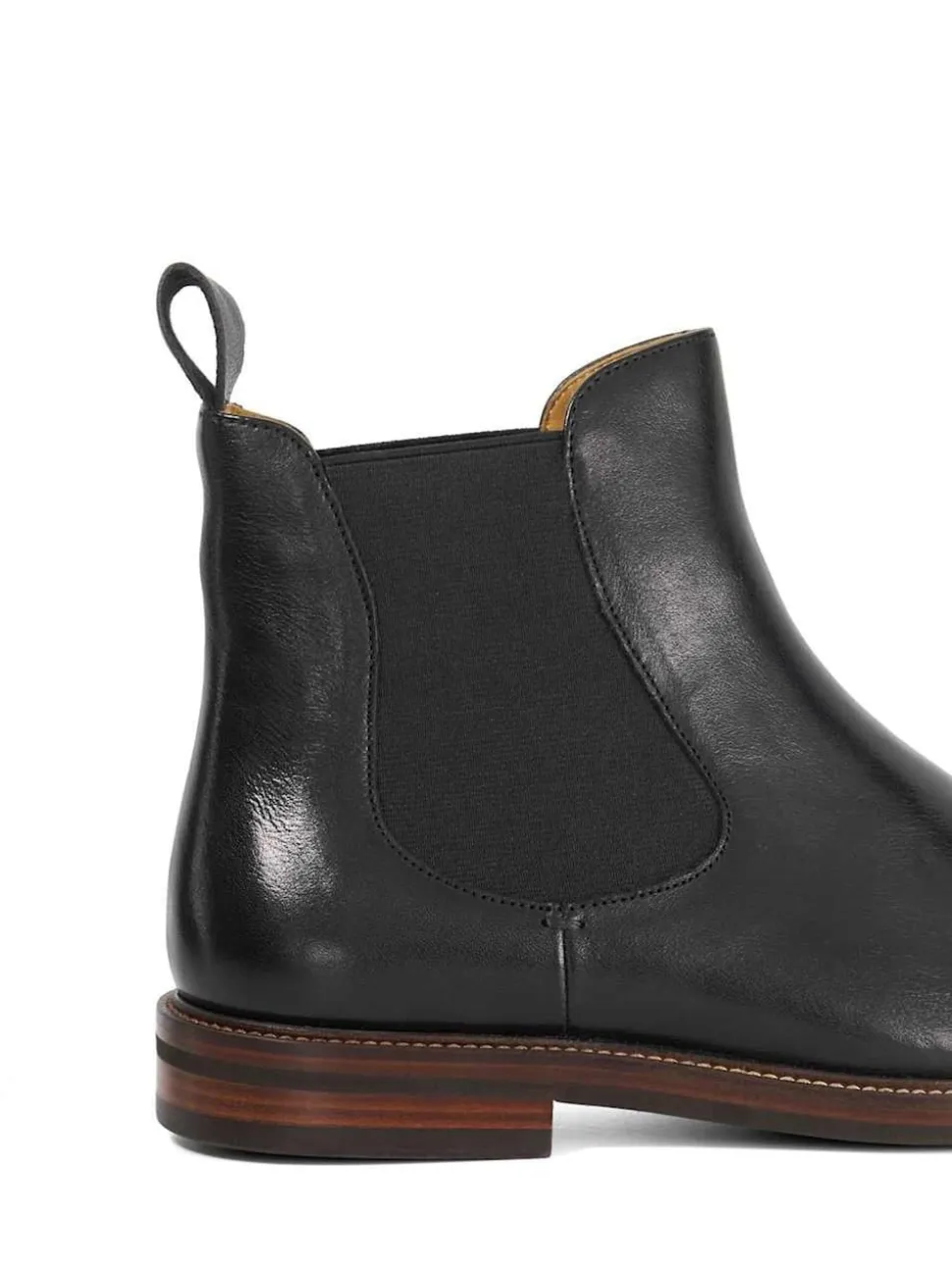 Dune London Black Standard Fit Maisen Stitch Rand Chelsea Boots