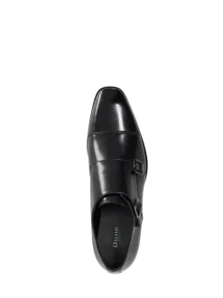 Dune London Black Standard Fit Solutions Toecap Double Monk Shoes