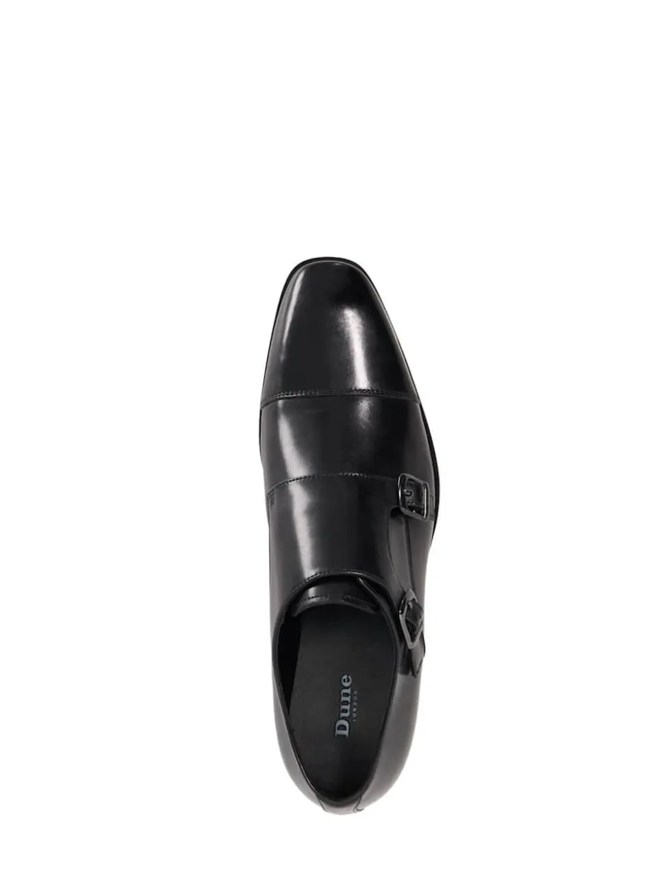 Dune London Black Standard Fit Solutions Toecap Double Monk Shoes