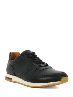 Dune London Black Standard Fit Trilogy Perforated Runner Trainers