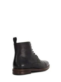 Dune London Black Standard Fit Matias Toecap Detail Ankle Boots