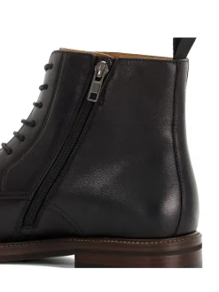 Dune London Black Standard Fit Matias Toecap Detail Ankle Boots