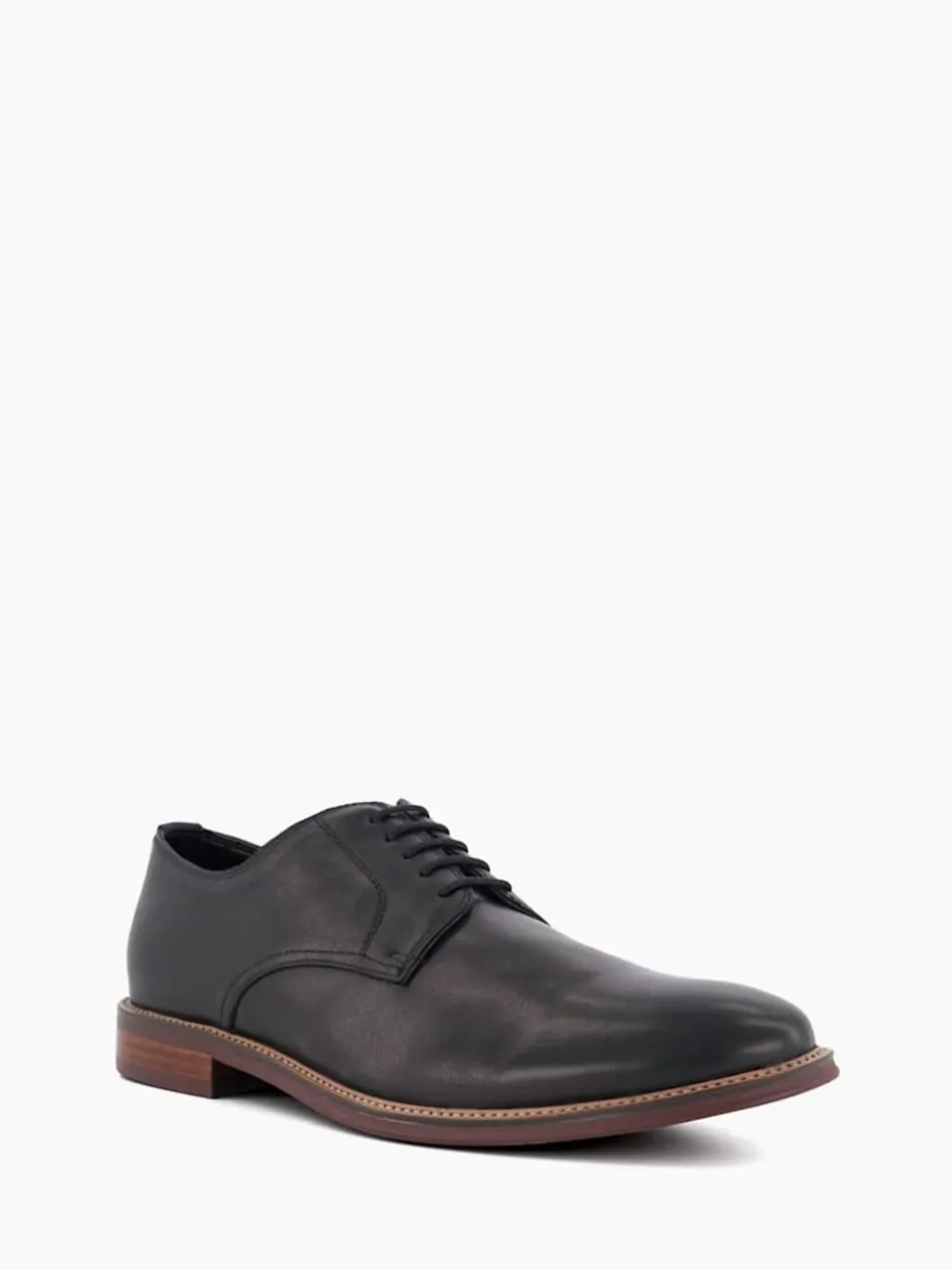 Dune London Black Standard Fit Stanleyy Soft Leather Gibson Shoes