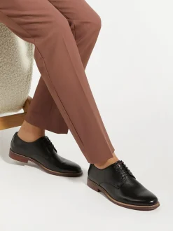 Dune London Black Standard Fit Stanleyy Soft Leather Gibson Shoes