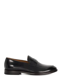 Dune London Black Surrey Suede Penny Loafers