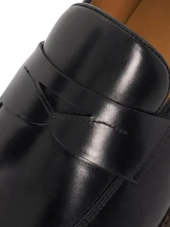Dune London Black Surrey Suede Penny Loafers