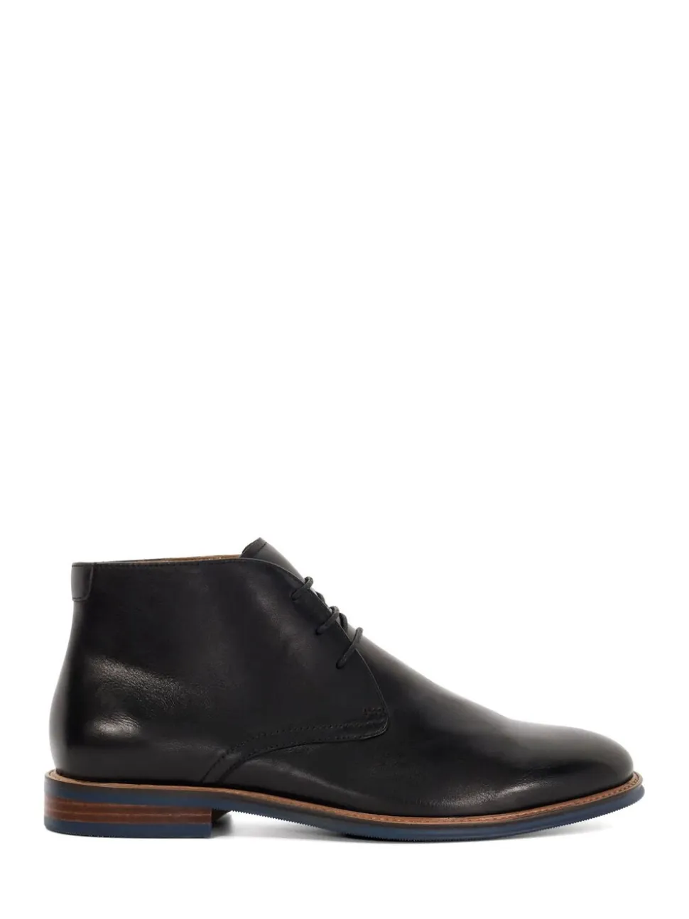Dune London Black Wide Fit Millers Comfort Sole Chukka Boots