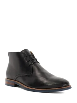 Dune London Black Wide Fit Millers Comfort Sole Chukka Boots