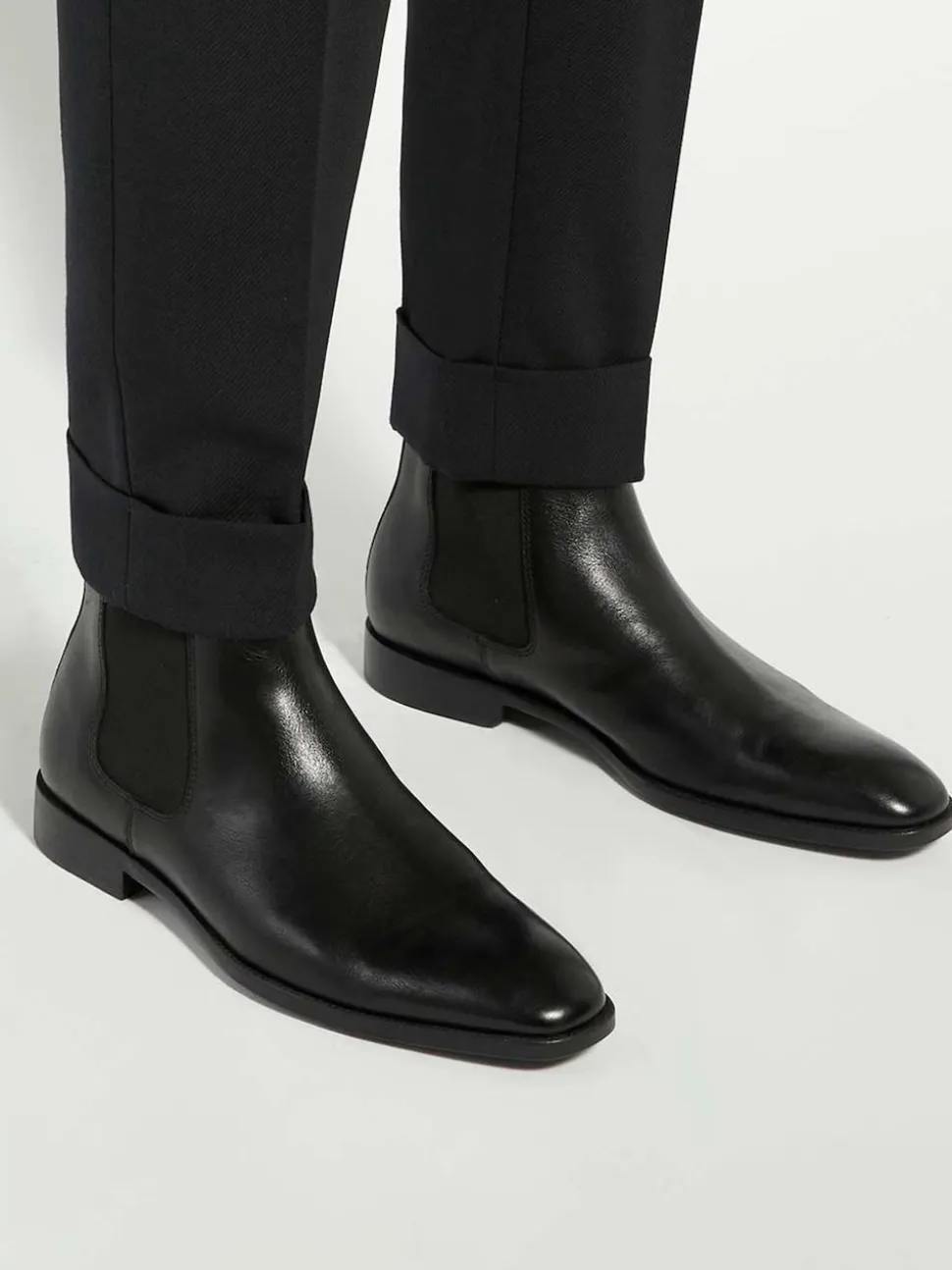 Dune London Black Wide Fit Matchin Chelsea Boots