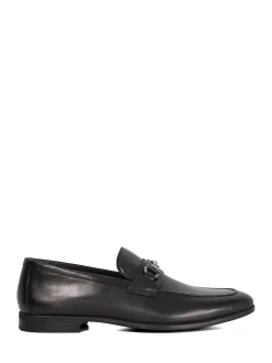 Dune London Black Wide Fit Seymore Flex Sole Trim Loafers