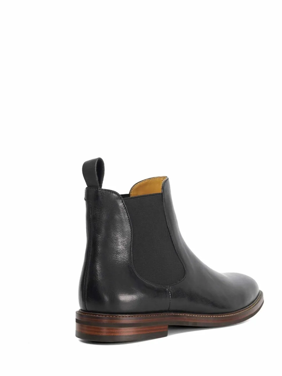 Dune London Black Wide Fit Maisen Stitch Rand Chelsea Boots