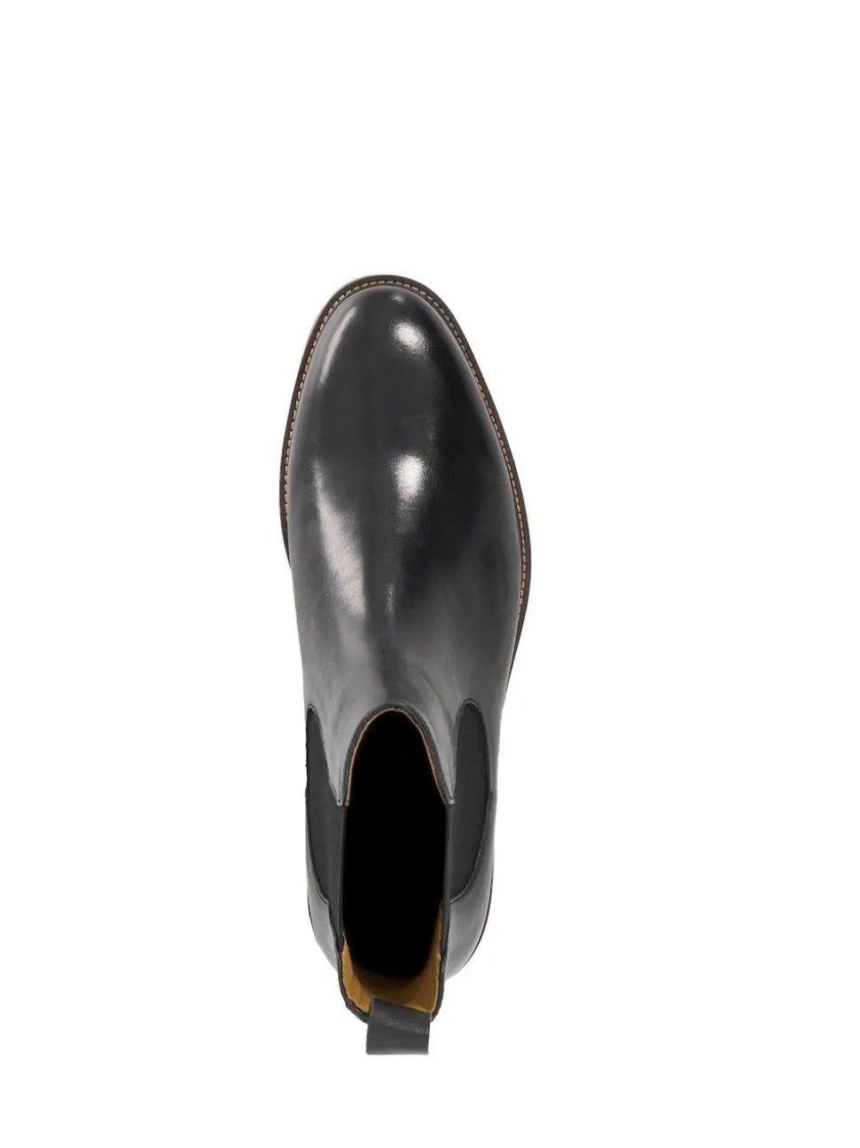 Dune London Black Wide Fit Maisen Stitch Rand Chelsea Boots