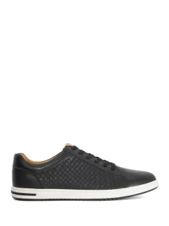 Dune London Black Wide Fit Tezzy Weave Trainers