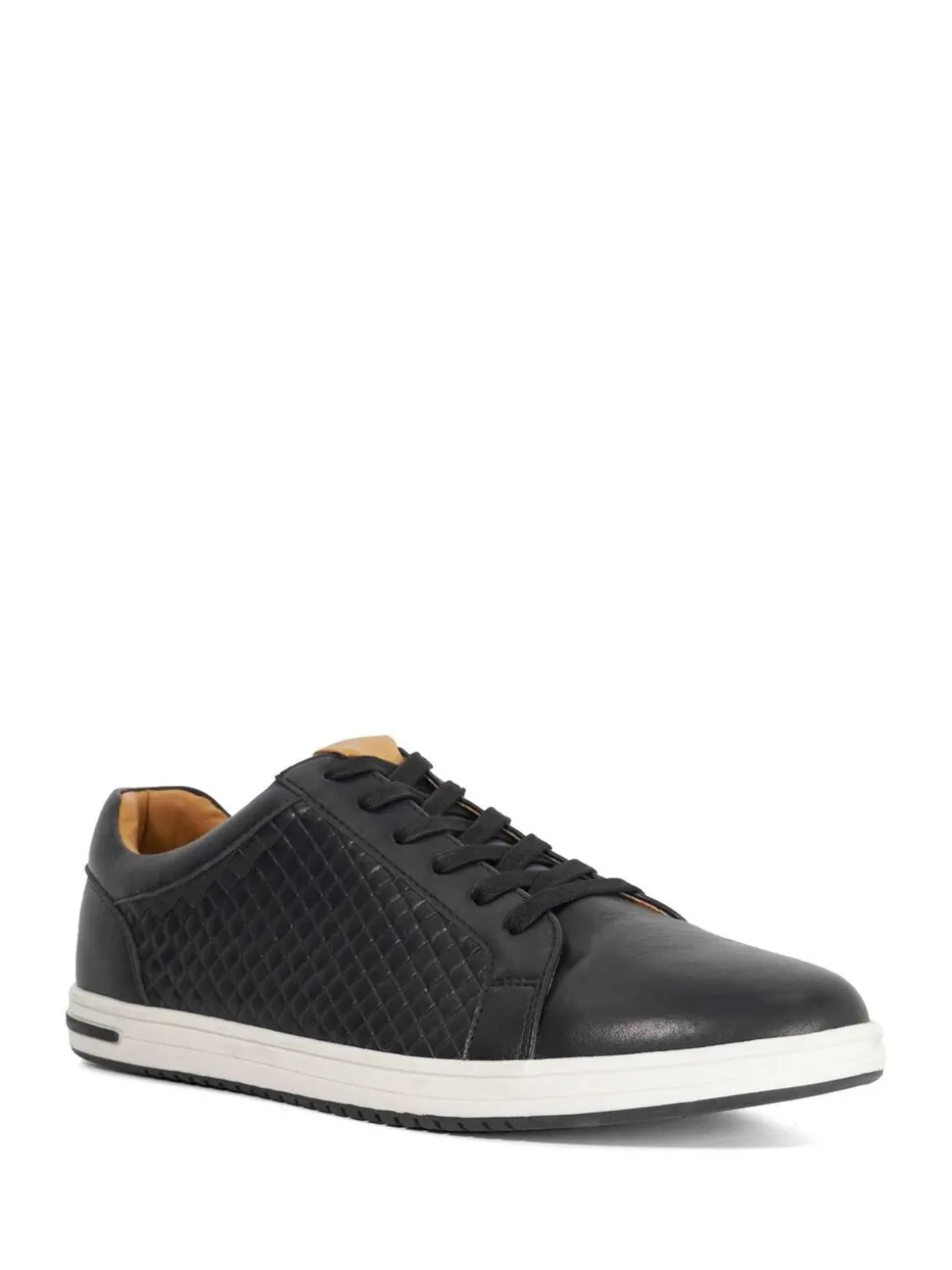 Dune London Black Wide Fit Tezzy Weave Trainers