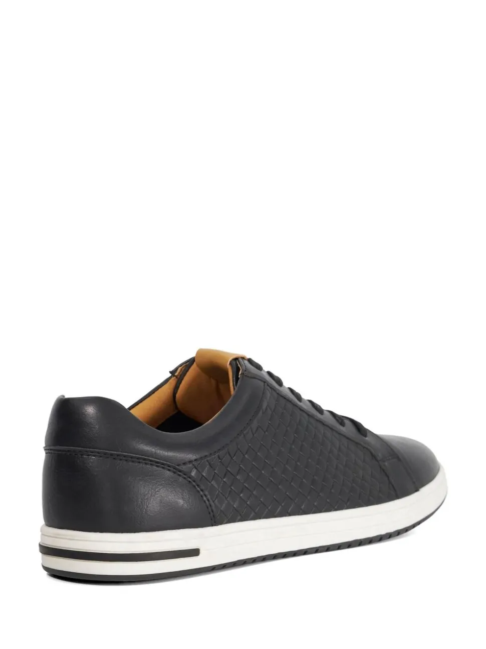 Dune London Black Wide Fit Tezzy Weave Trainers