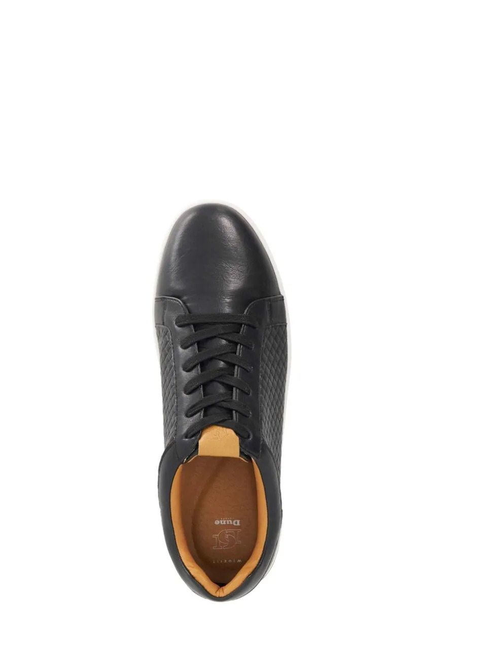 Dune London Black Wide Fit Tezzy Weave Trainers