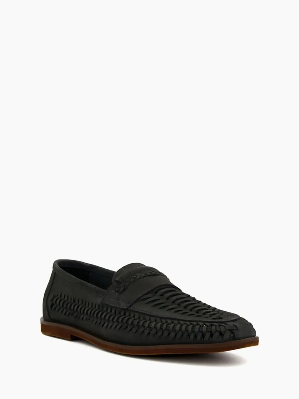 Dune London Blue Brickles Woven Loafers