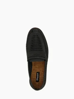 Dune London Blue Brickles Woven Loafers