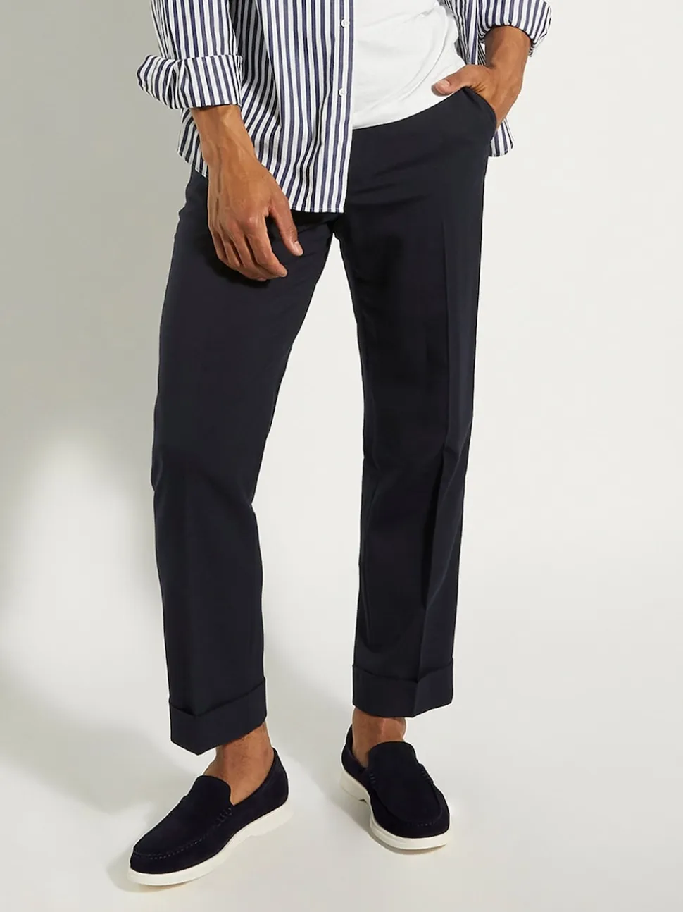 Dune London Blue Buftonn Sole Loafers