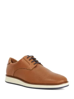 Dune London Brown Bow Perf Wedges Gibson