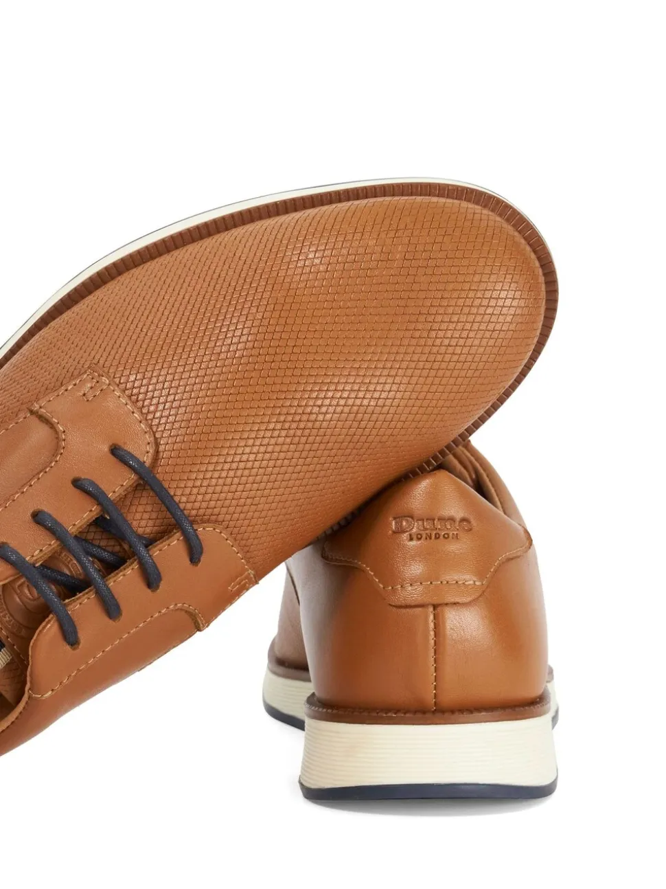 Dune London Brown Bow Perf Wedges Gibson
