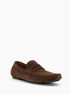 Dune London Brown Bradlay Saddle Driver Shoes