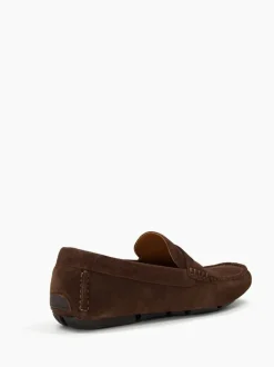 Dune London Brown Bradlay Saddle Driver Shoes