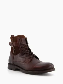 Dune London Brown Call Casual Buckle Detail Ankle Boots