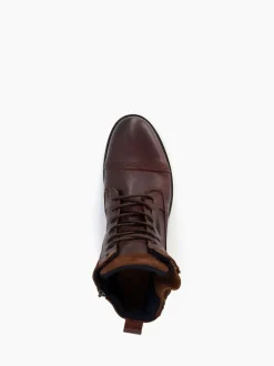 Dune London Brown Call Casual Buckle Detail Ankle Boots