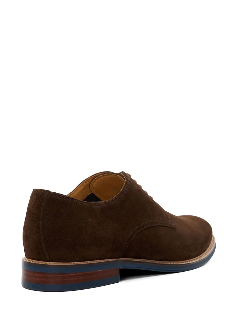 Dune London Brown Chrome Wide Fit Stanleyy Soft Leather Gibson Shoes