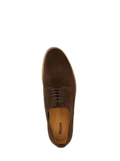Dune London Brown Chrome Wide Fit Stanleyy Soft Leather Gibson Shoes